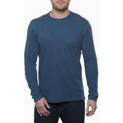 KUHL Men's Bravado Long Sleeve -Outdoor Gear Shop 7224 bravado ls pirate blue front