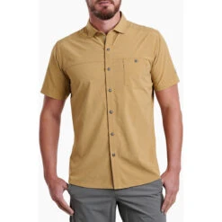 KUHL Men's Optimizr Short Sleeve -Outdoor Gear Shop 7316 Optimizr SS Honey Maple Front