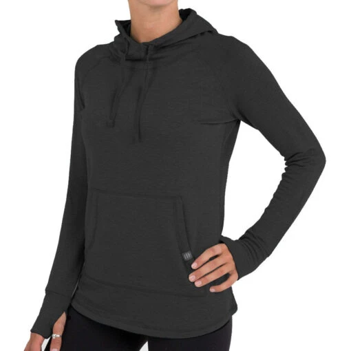 Women's Bamboo Fleece Pullover Hoody -Outdoor Gear Shop W Fleece pullover HeatherBlack 1000px 1